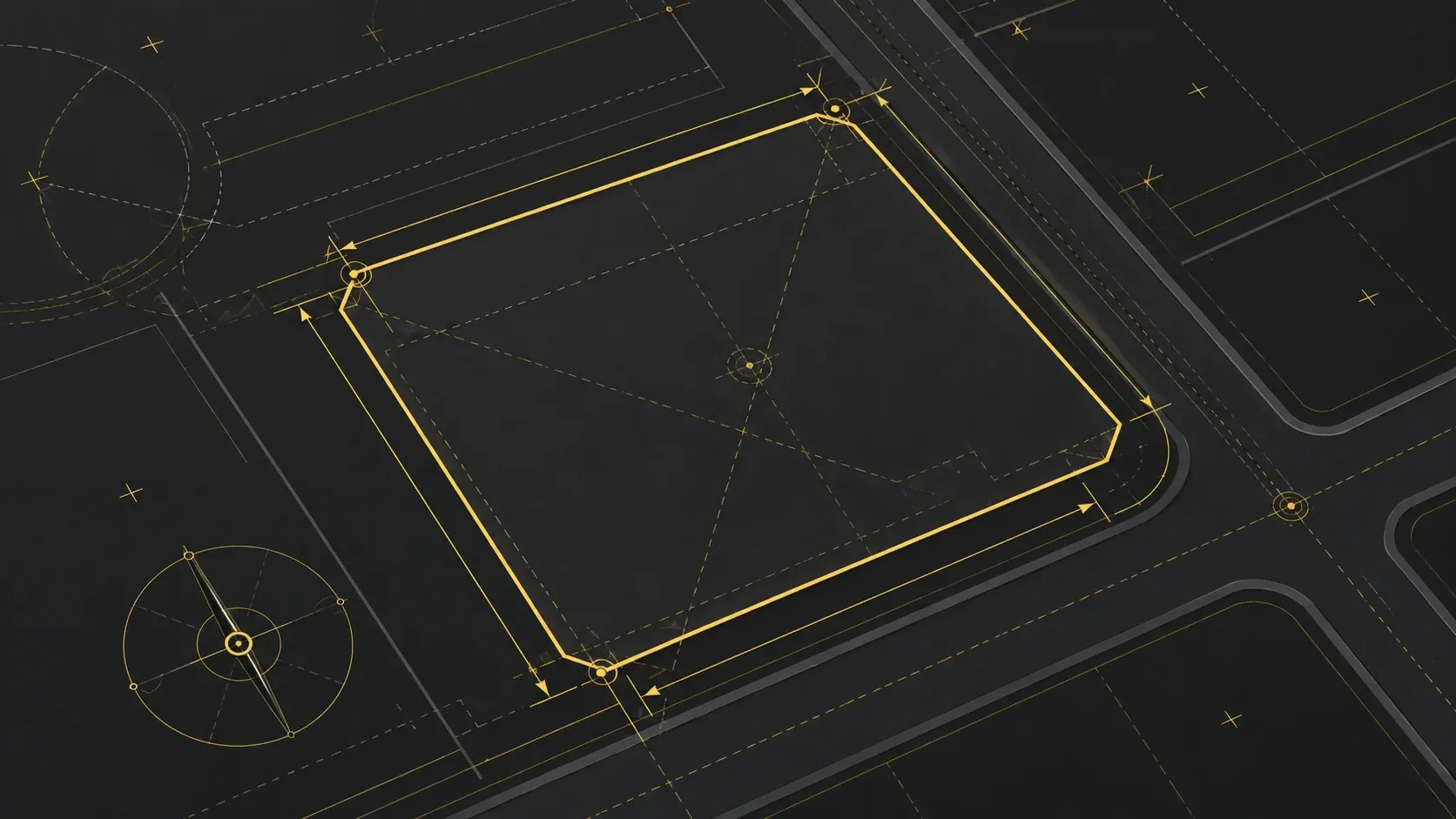 Technical croquis in charcoal and yellow